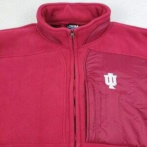 IU Indiana Hoosiers NCAA By KA Heavy Fleece Jacket Mens‎ 2XL XXL Red Full Zip